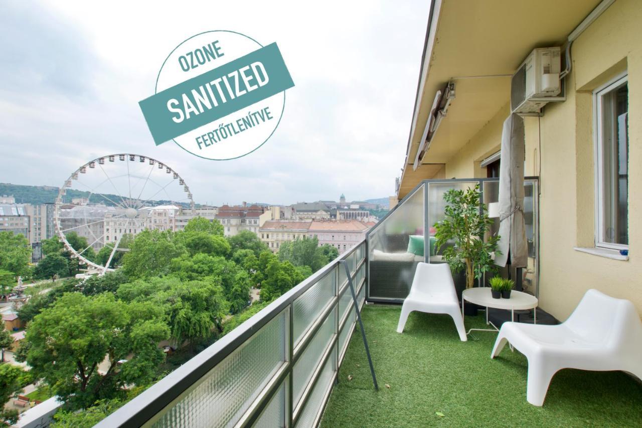 Standard Apartment By Hi5 - Incredible View With Terrace ブダペスト エクステリア 写真